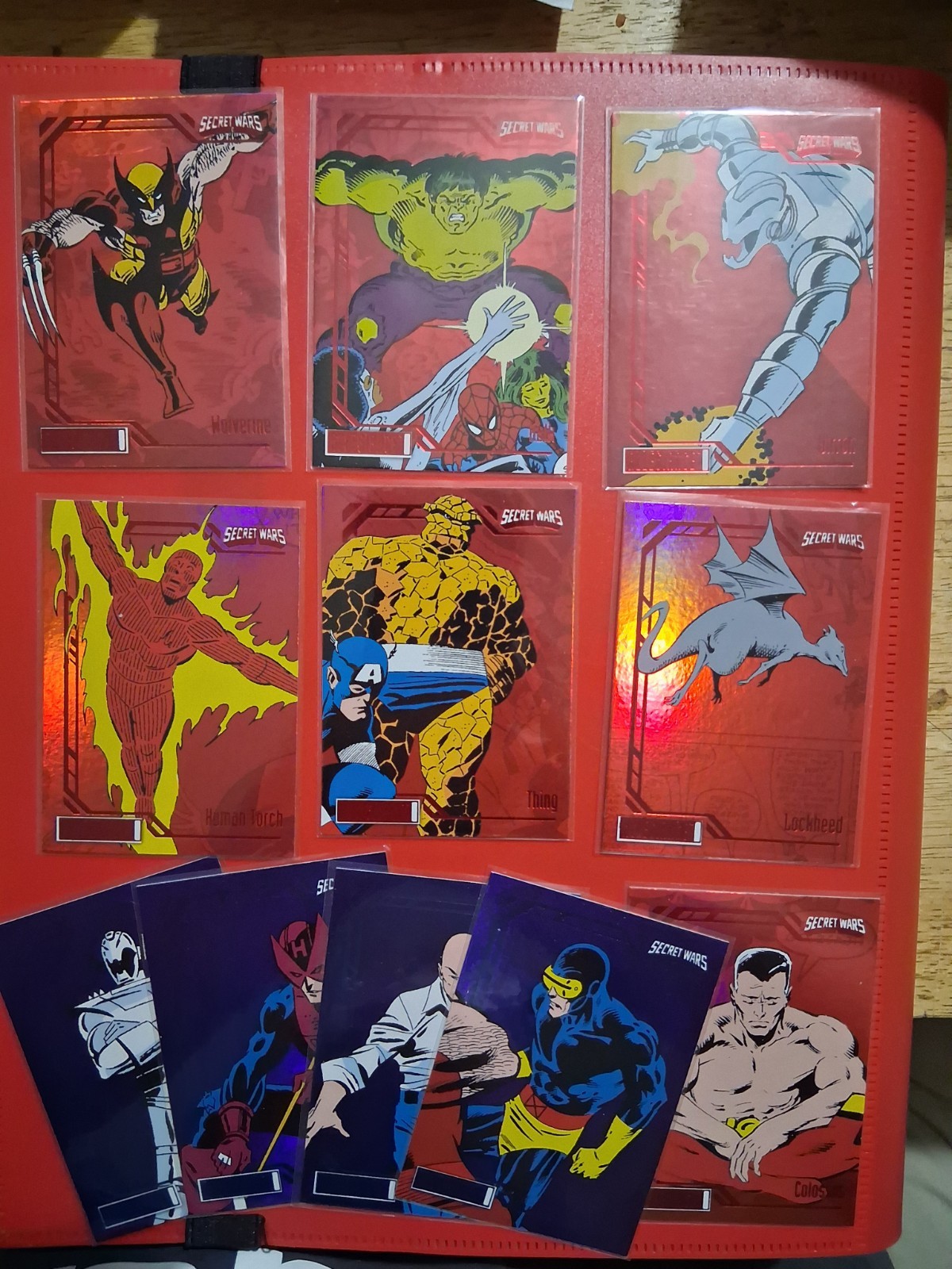 2023 UD Marvel Allegiance Secet Wars Red & Blue Rainbow 11 Card Lot
