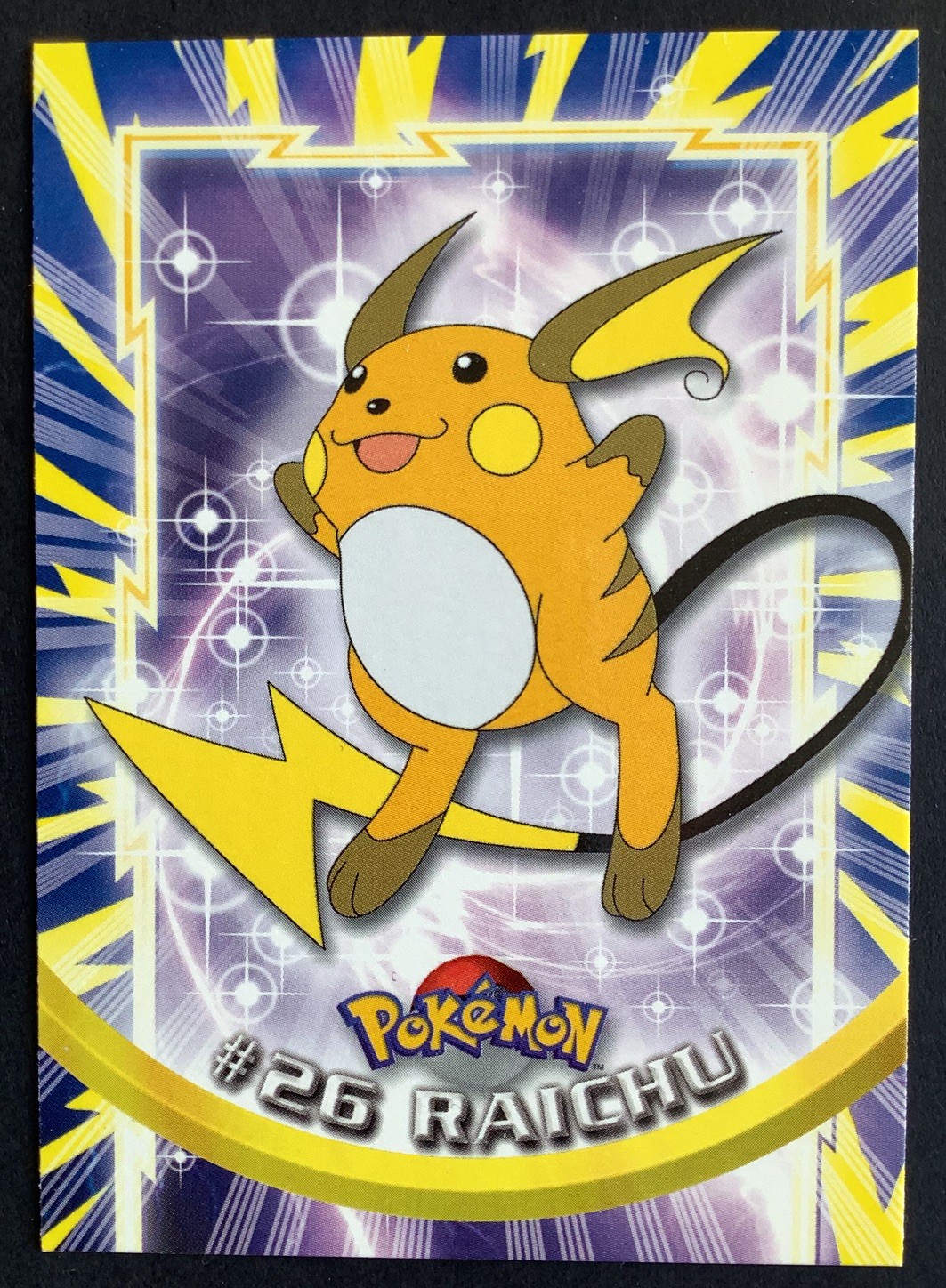 1999 Topps Pokemon TV Animation  #26 Raichu   Green logo  Near Mint
