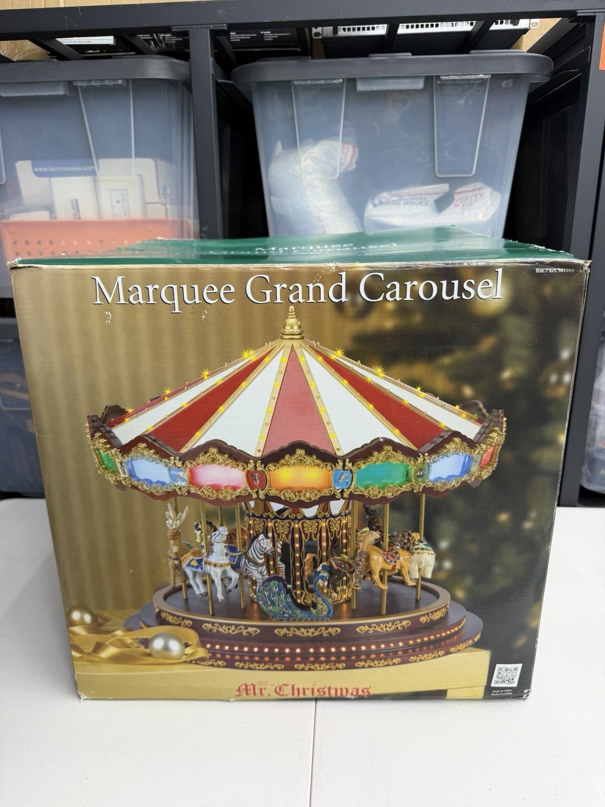 Mr. Christmas Marquee Grand Carousel LRG - 100 Lights 40 Songs Tested