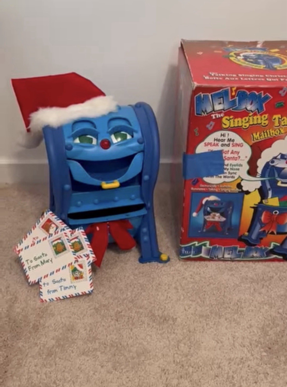 VTG 1998/99 Telco Mel Box + Frank E. Post Animated Singing Christmas Display Lot
