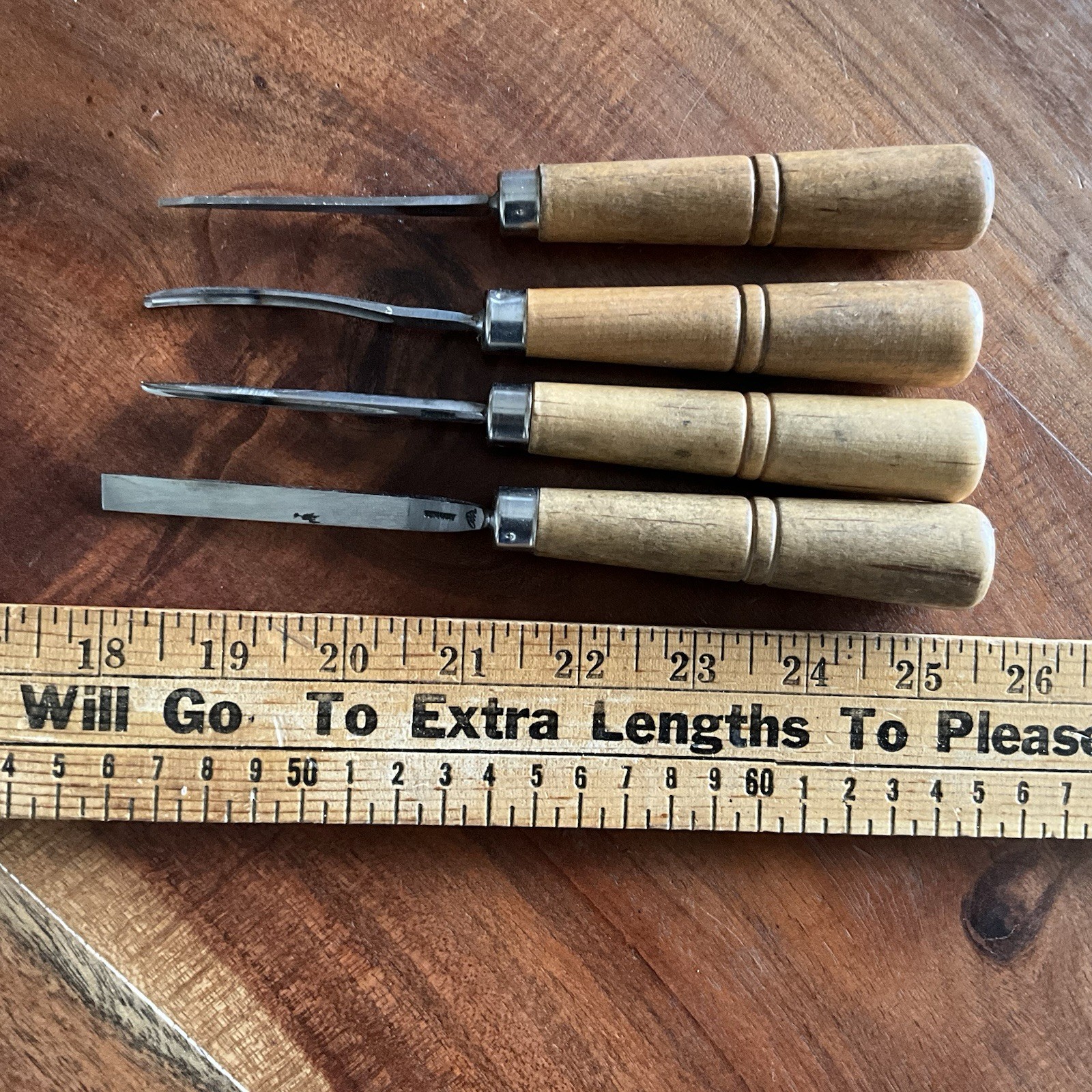 Lot of 4 Dastra German Made Wood Carving Gouge Chisels