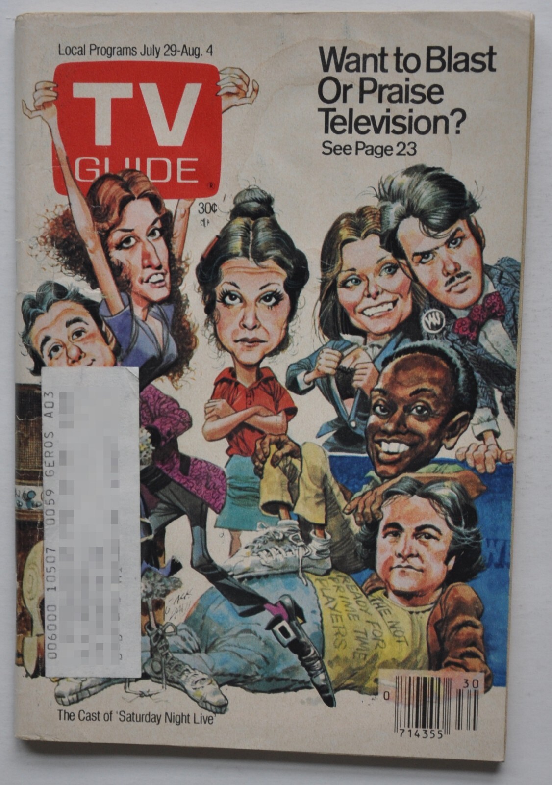 TV GUIDE July 2, 1978 issue #1322 Saturday Night Live