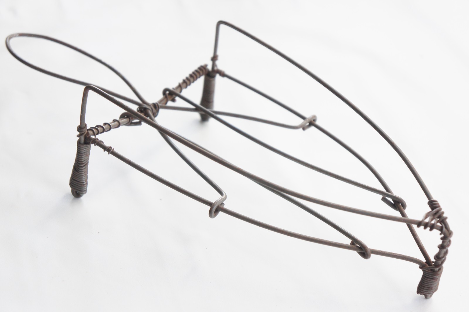  Vintage Swedish Rare Antique Wire Hobo Art Sad Iron Trivet Cottagecore 