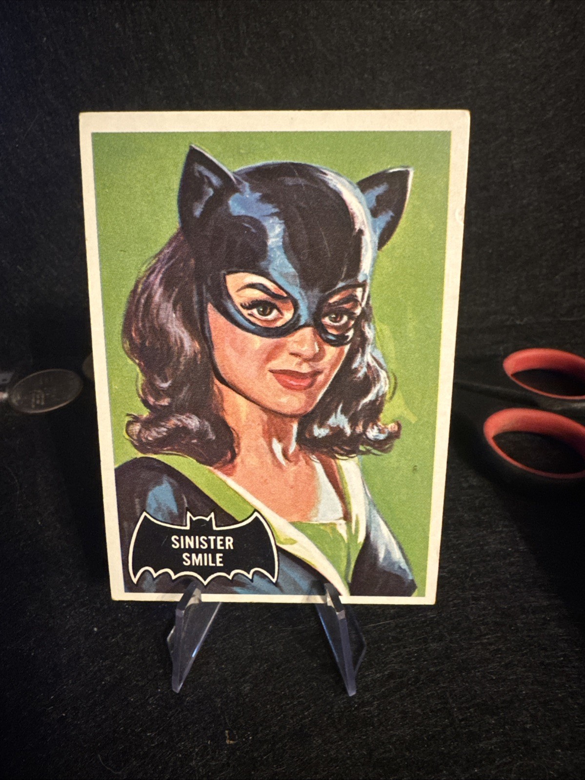 Topps 1966 Batman #27 Sinister Smile Catwoman Trading Card Nice Card
