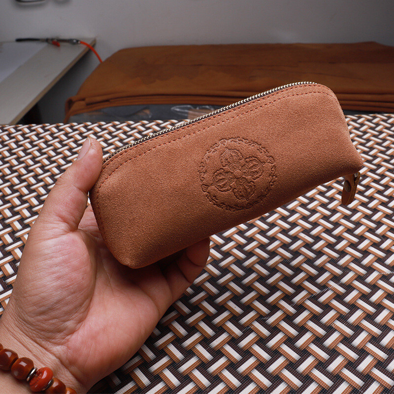 Vintage Travel Cow Leather Pipe Bag Portable Pipe Storage Bag Pipe Accessories