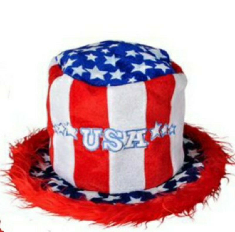 Patriotic Red White Blue USA Hat  Sporting Event USA Election Party Favor  
