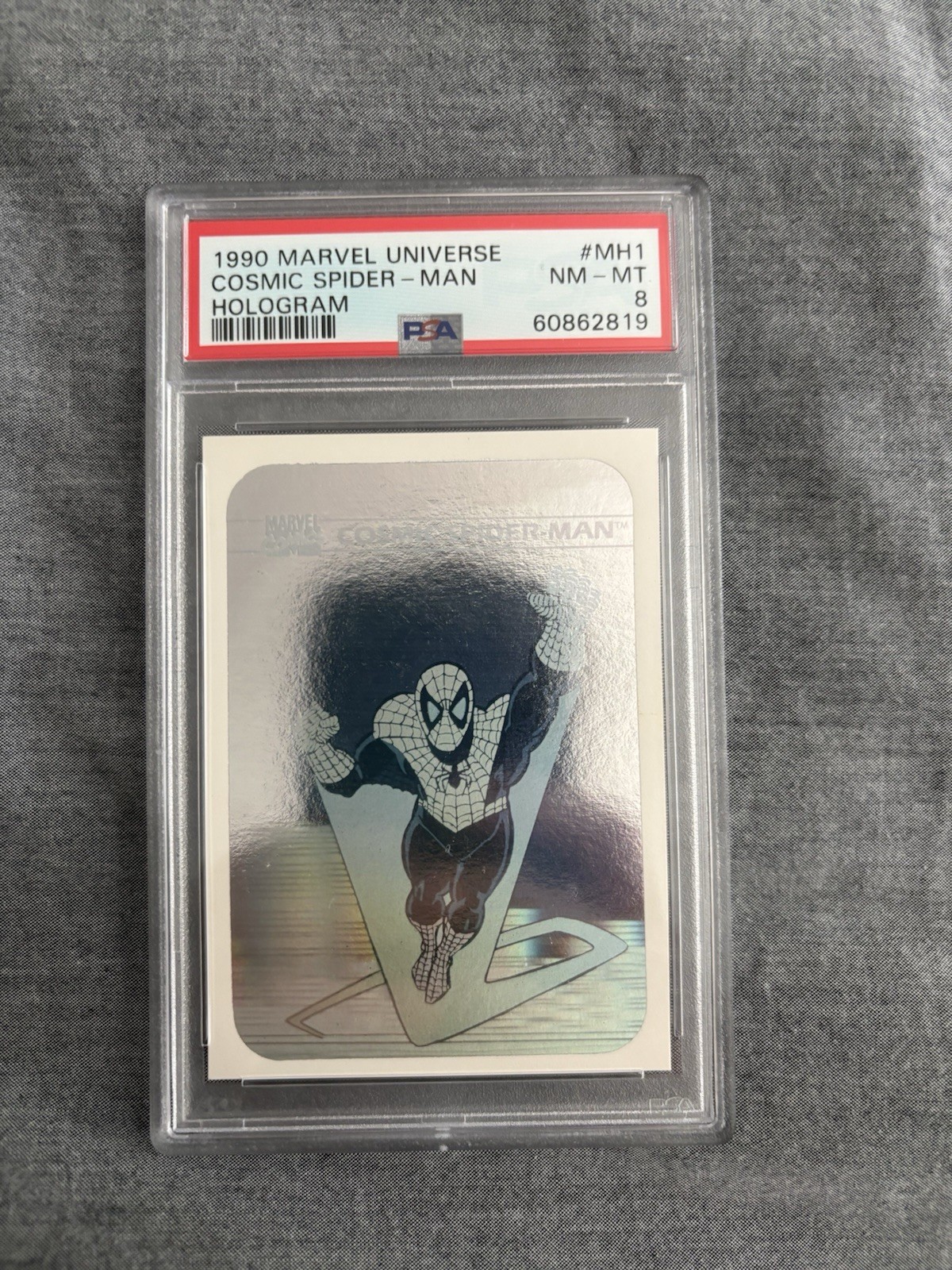 1990 Marvel Universe Cosmic Spider-Man Holo PSA 8