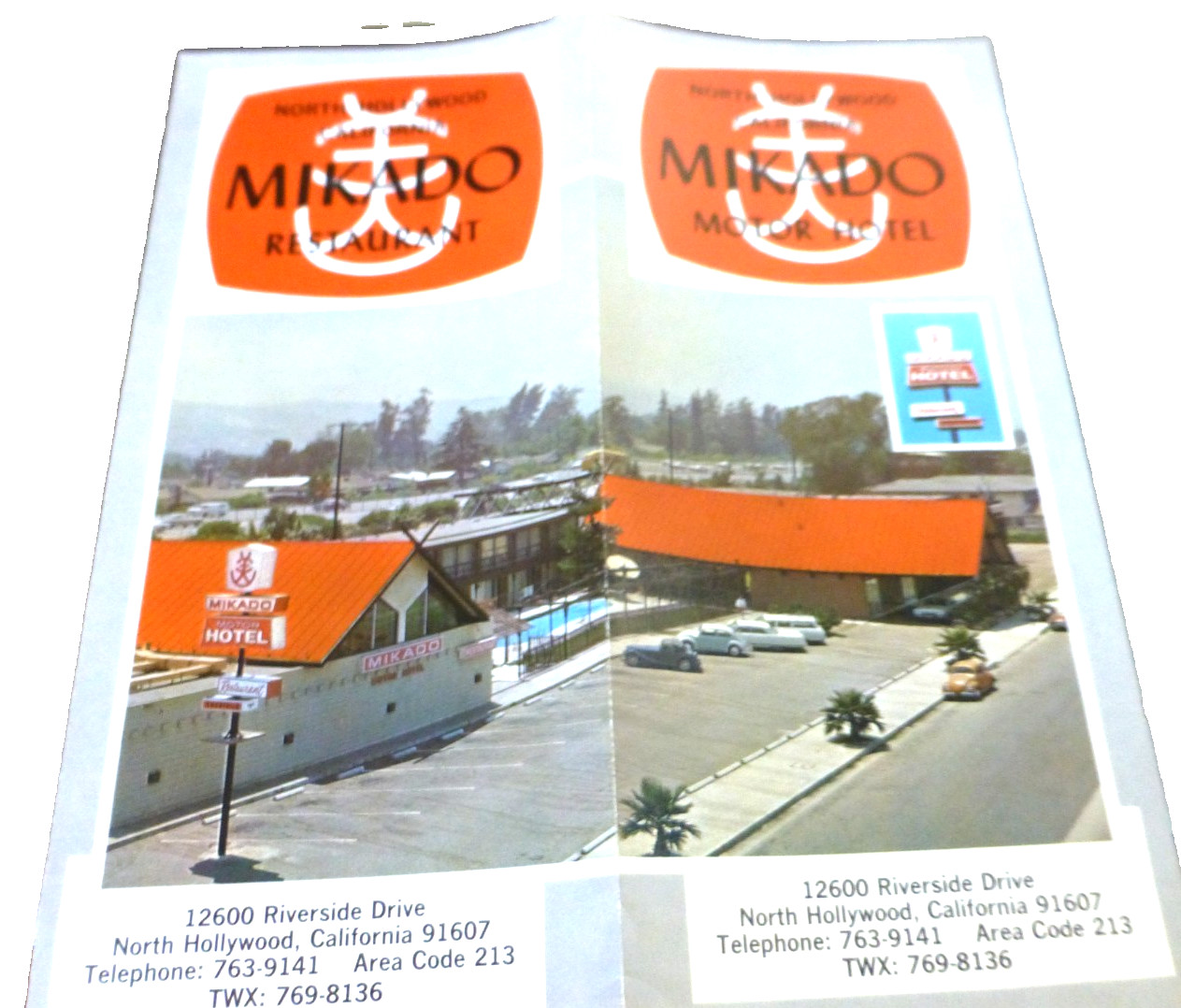 VINTAGE  PAMPHLET NORTH HOLLYWOOD CALIFORNIA MIKADO RESTAURANT 1960\'S
