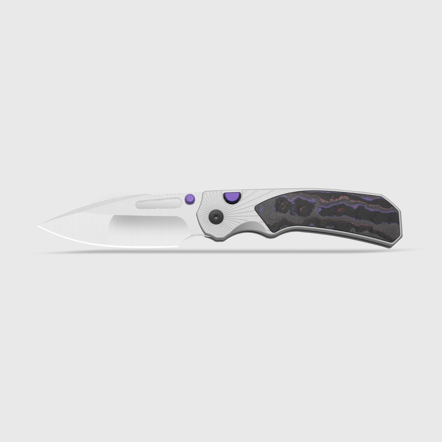 Kizer Folding  Knife S35VN Blade  Aluminum & FatCarbon Purple Haze  Handle