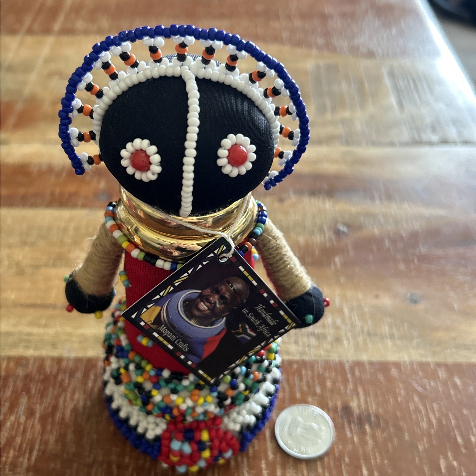Vintage Ndebele Handmade South African Colorful Beaded Ceremonial Fertility Doll