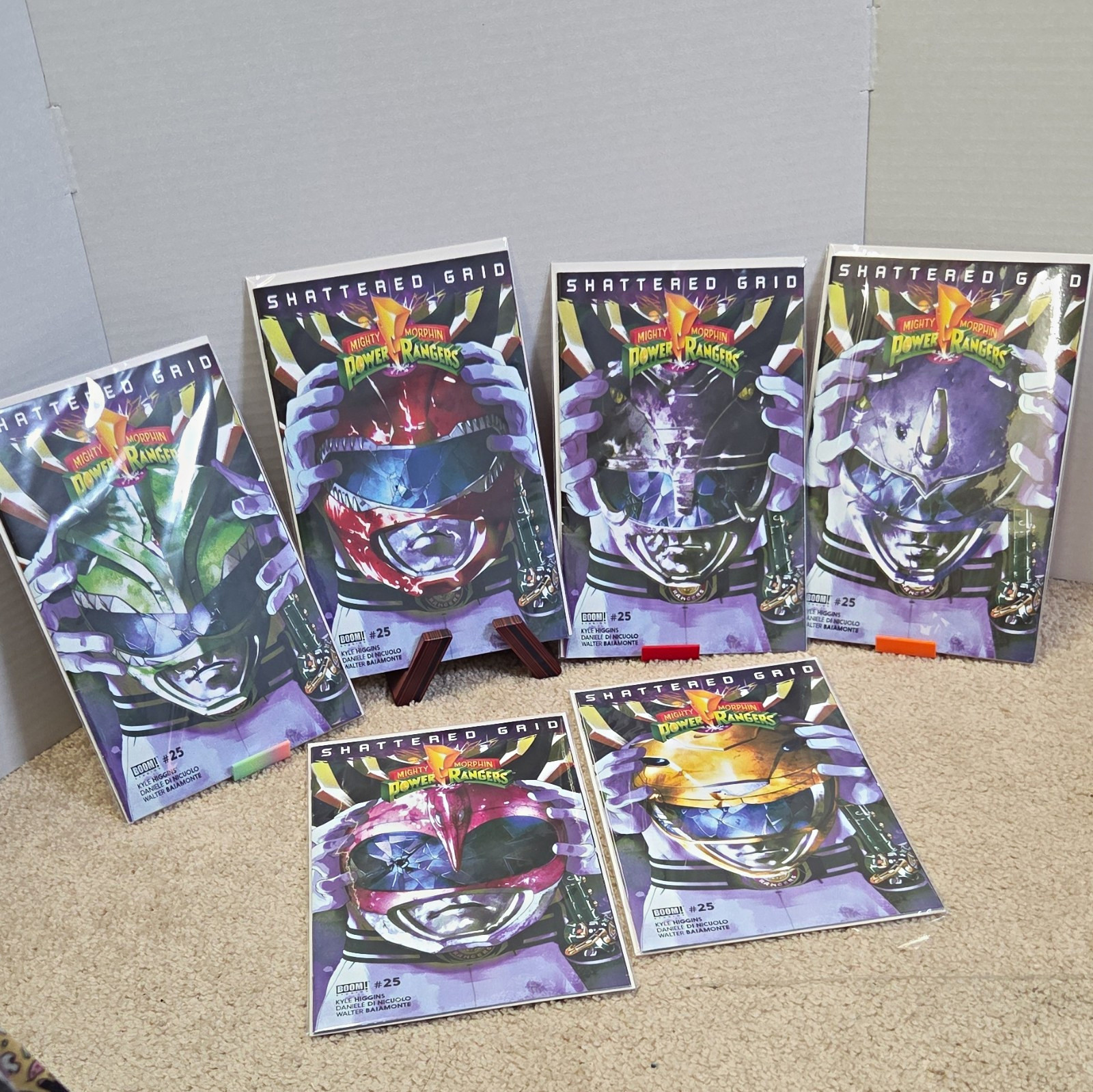 BOOM Mighty Morphin Power Rangers Shattered Grid #25 Comic Lot Variant Higgins