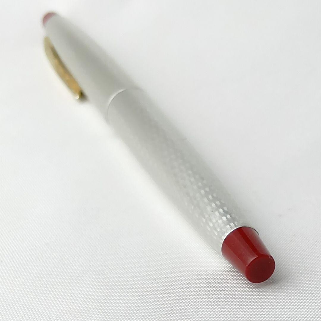 Pilot fountain pen 14K 585 mesh Silver x Red exquisite 14K rare