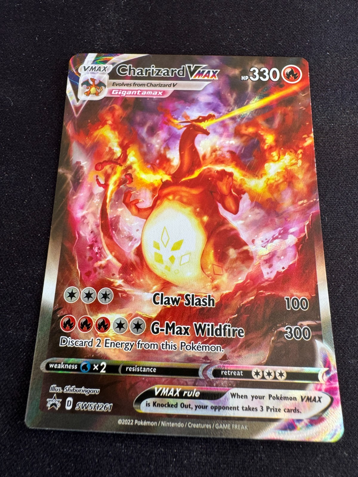 Charizard VMAX - Black Star Promo - Holo POKEMON CARD Sword & Shield SWSH261 NM