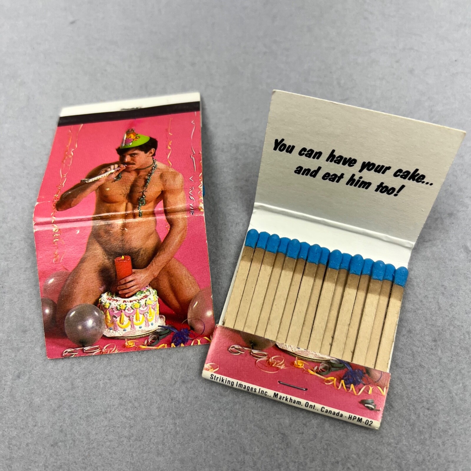 Vintage Beefcake Matchbook “Birthday Gift” - 1983 - Chippendale Style