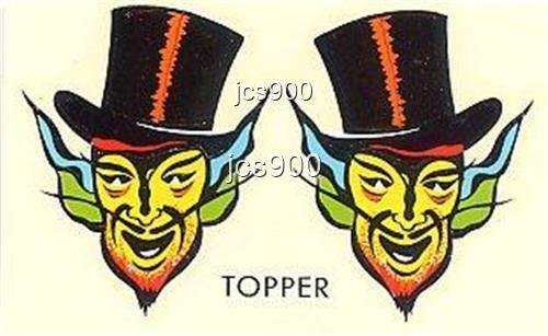 VINTAGE TOPPER DEVIL IMPKO NOVELTY HOT RAT ROD WINDSHIELD BIKE TRAVEL DECAL