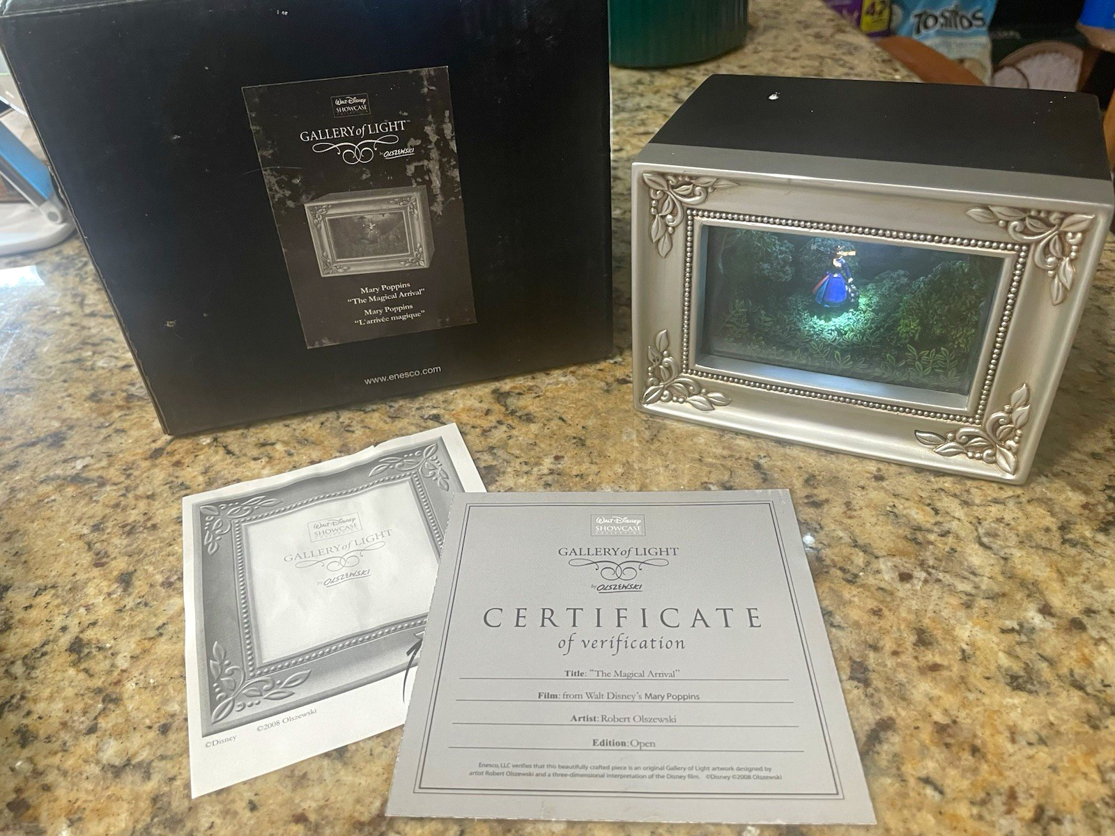 Rare Disney Gallery of Light Olszewski Mary Poppins Magical Arrival 2008 w/ COA