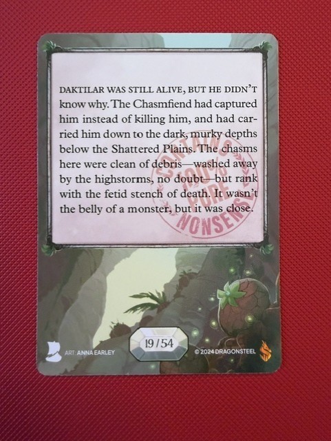 Story Deck Cards - Nonsense - Stormlight Lost Tales - Dragonsteel