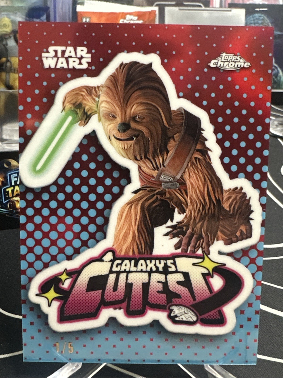 2026 Topps Chrome Star Wars Wookiee Galaxy's Cutest Red Alpha 1/5 #QT-15
