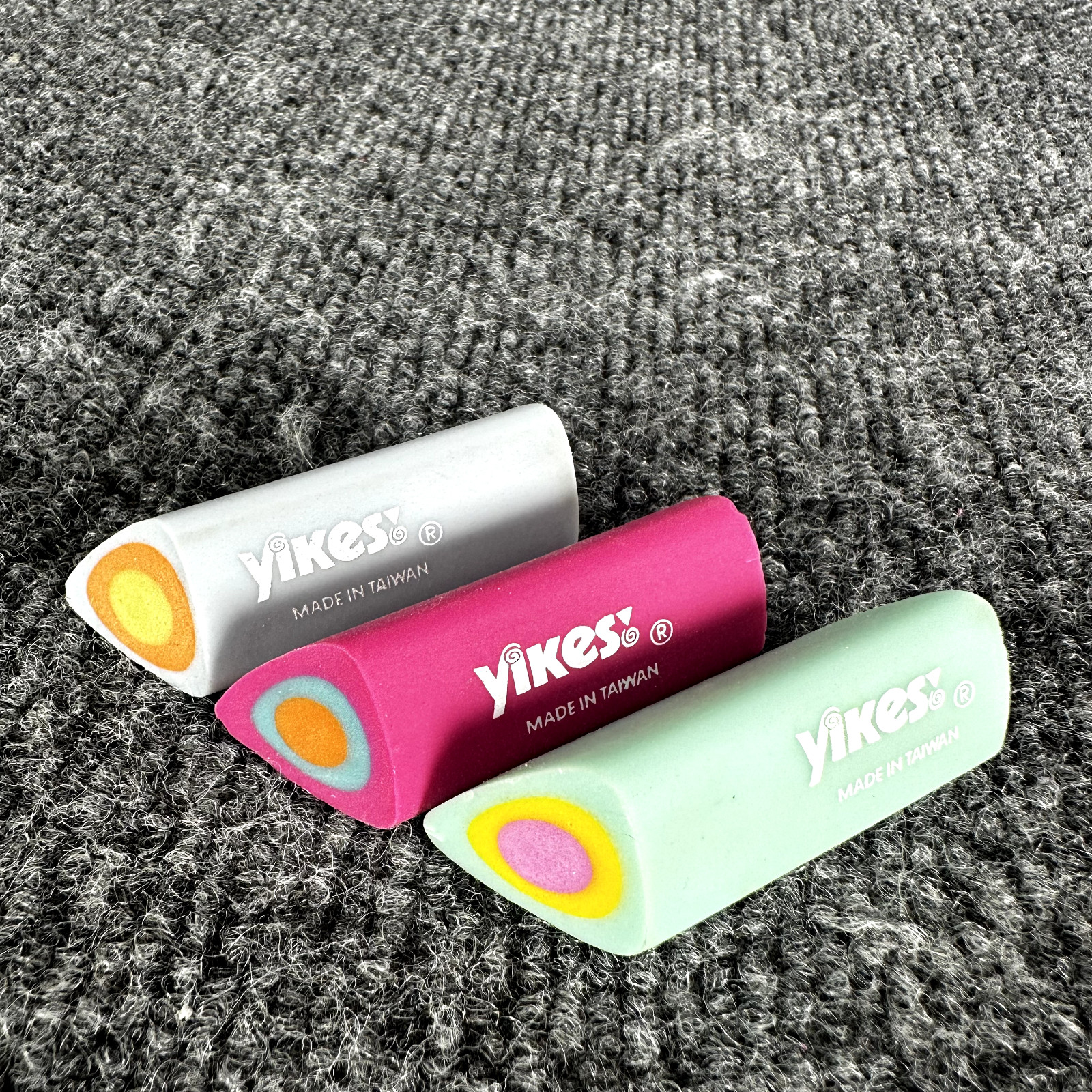 Vintage Yikes Erasers Nickelodeon 90's Retro 3 Pack Unused New School Book Fair