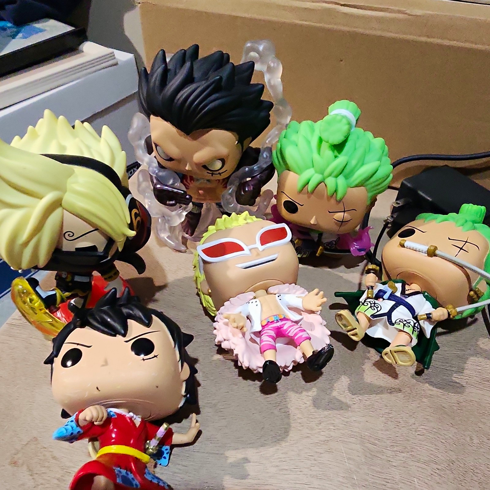 Funko One Piece Pop Vinyl Mixed Lot 6 Figures Luffy Zoro Sanji Doflamingo