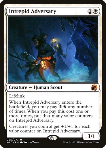 MTG - Intrepid Adversary - Midnight Hunt - Magic the Gathering