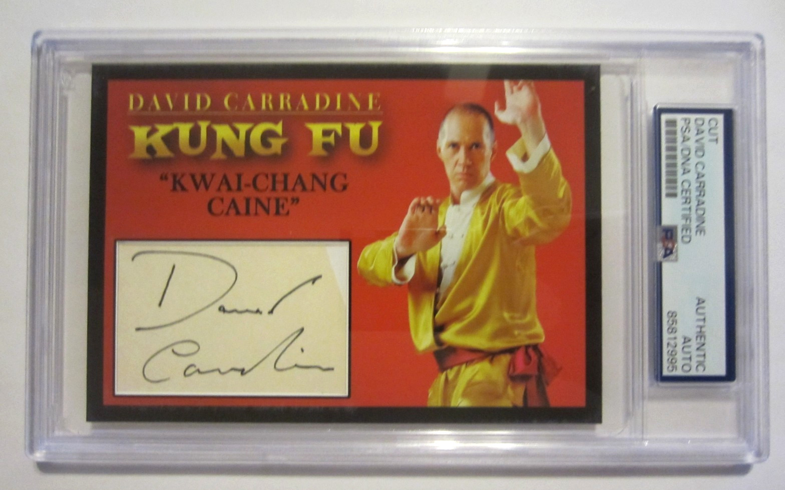 David Carradine Kwai Chang Caine Kung Fu signed autographed PSA/DNA custom 3.5x5