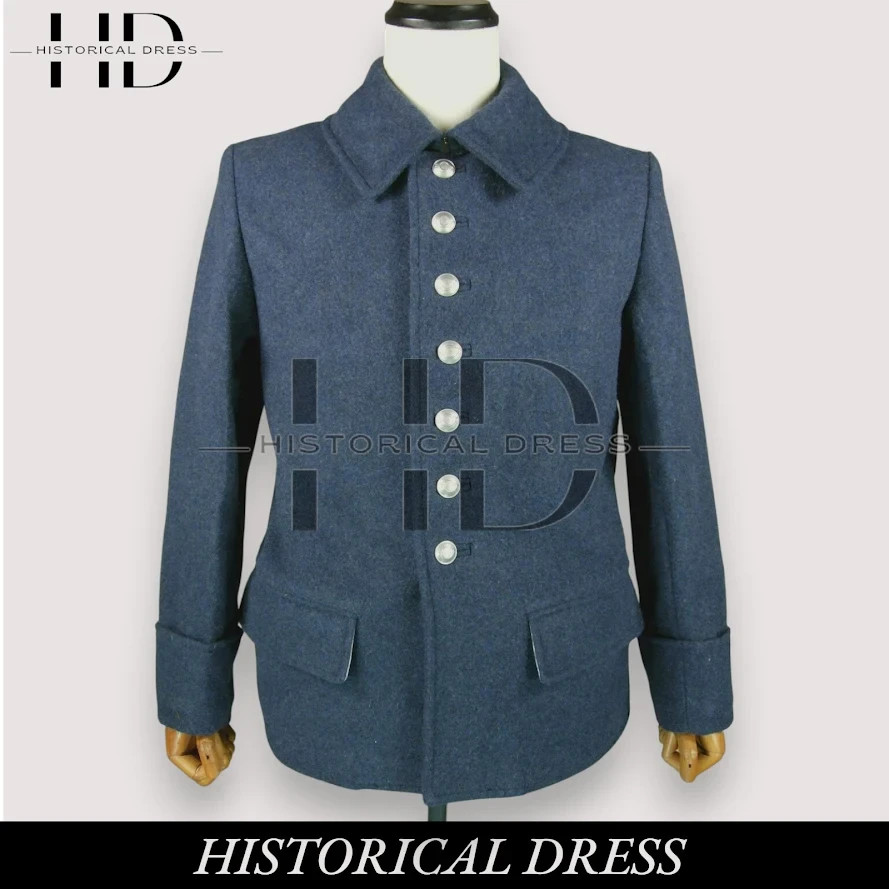 French Military Tunic Horizon Blue Wool Jacket WWI Style M1915 Surplus
