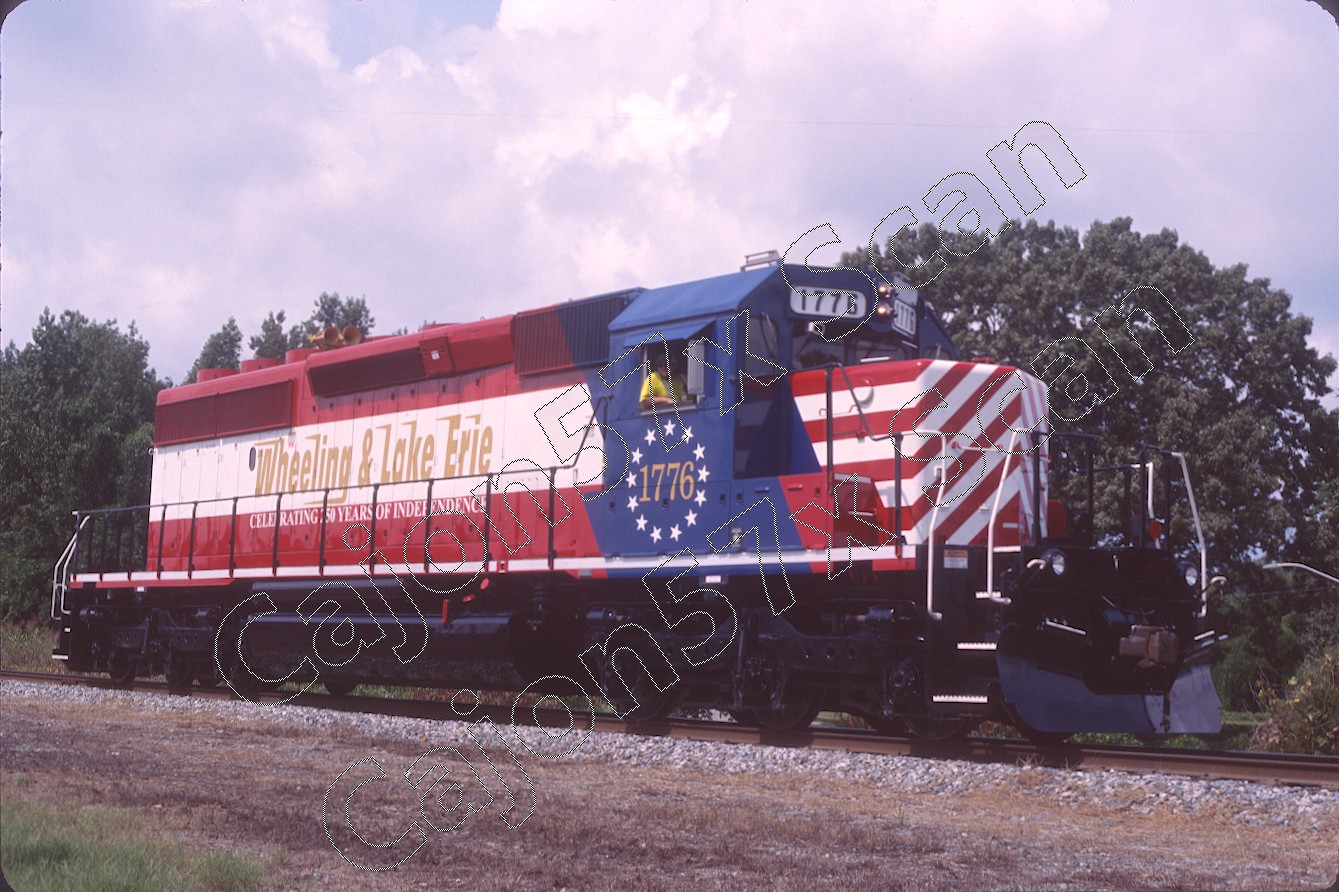 Original Slide- WE Wheeling & Lake Erie SD40-2 1776 FRESH 250 America 8/26