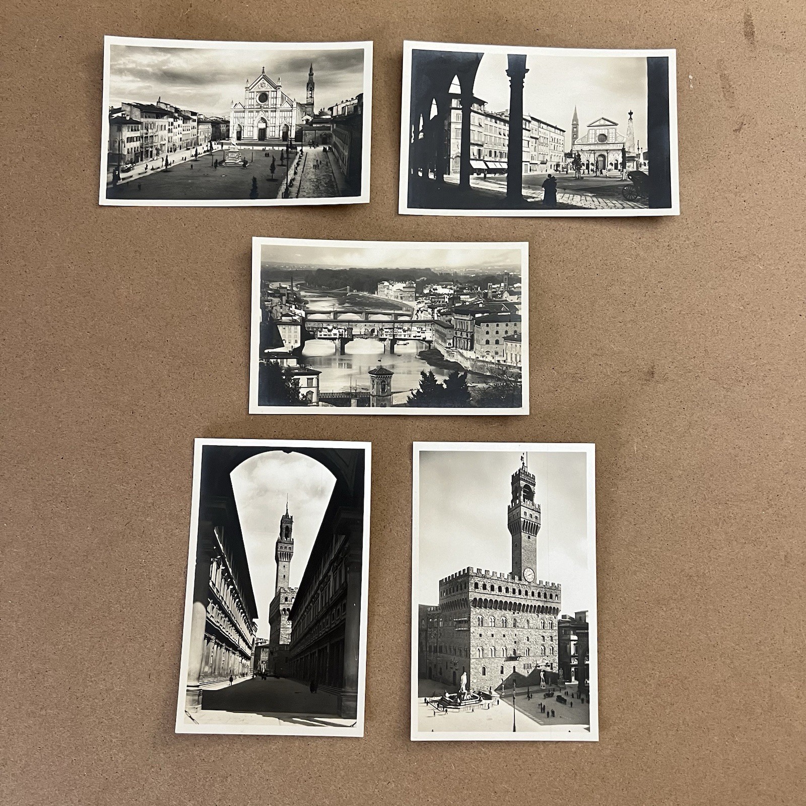 Vintage FotoFam RPPC Firenze (Florence) Postcards Lot of 5