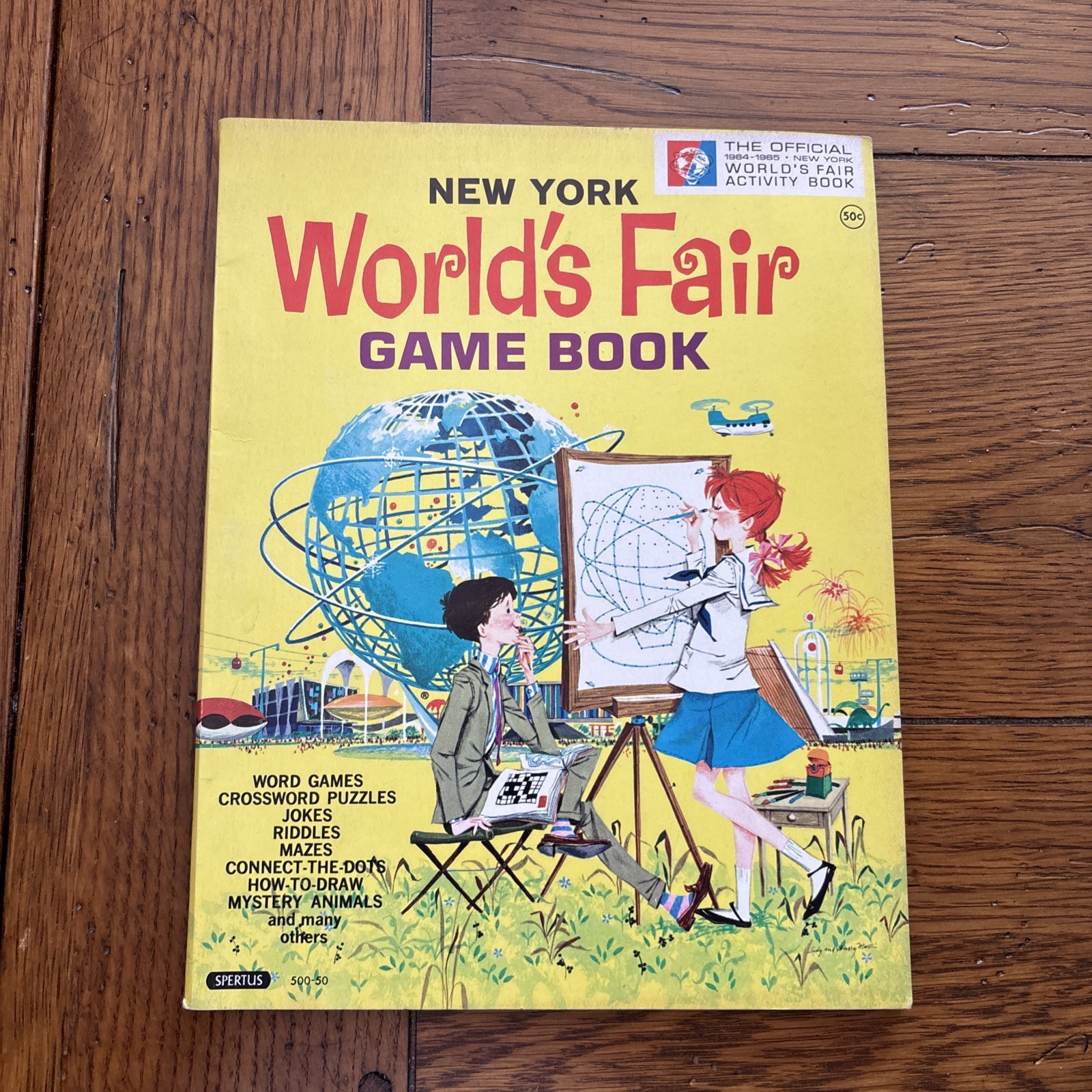 Vtg 1964 New York World’s Fair Game Book:  Word Games, Puzzles, Jokes - UNUSED