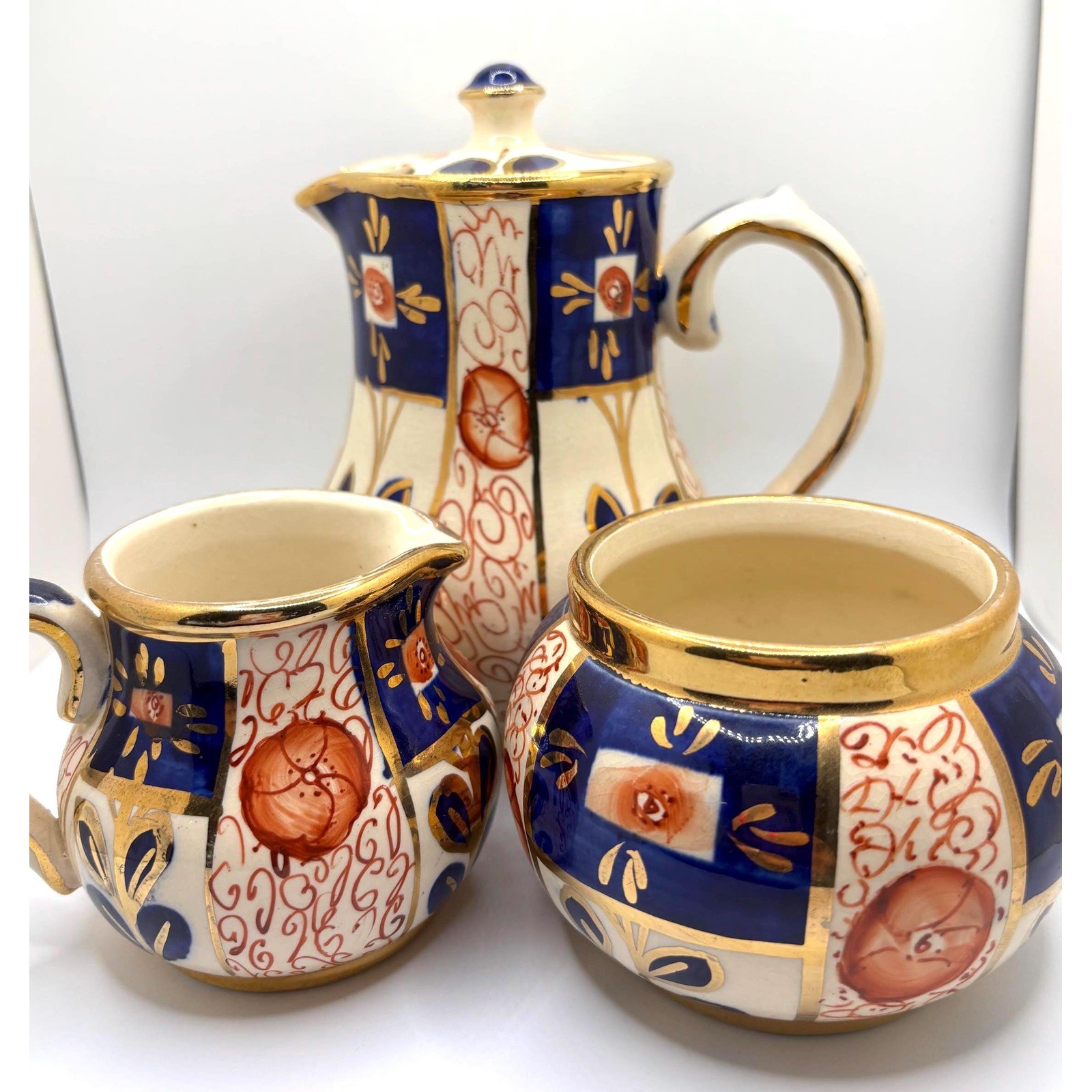 Vintage Sudlows Ceramic Imari Style Tea Set