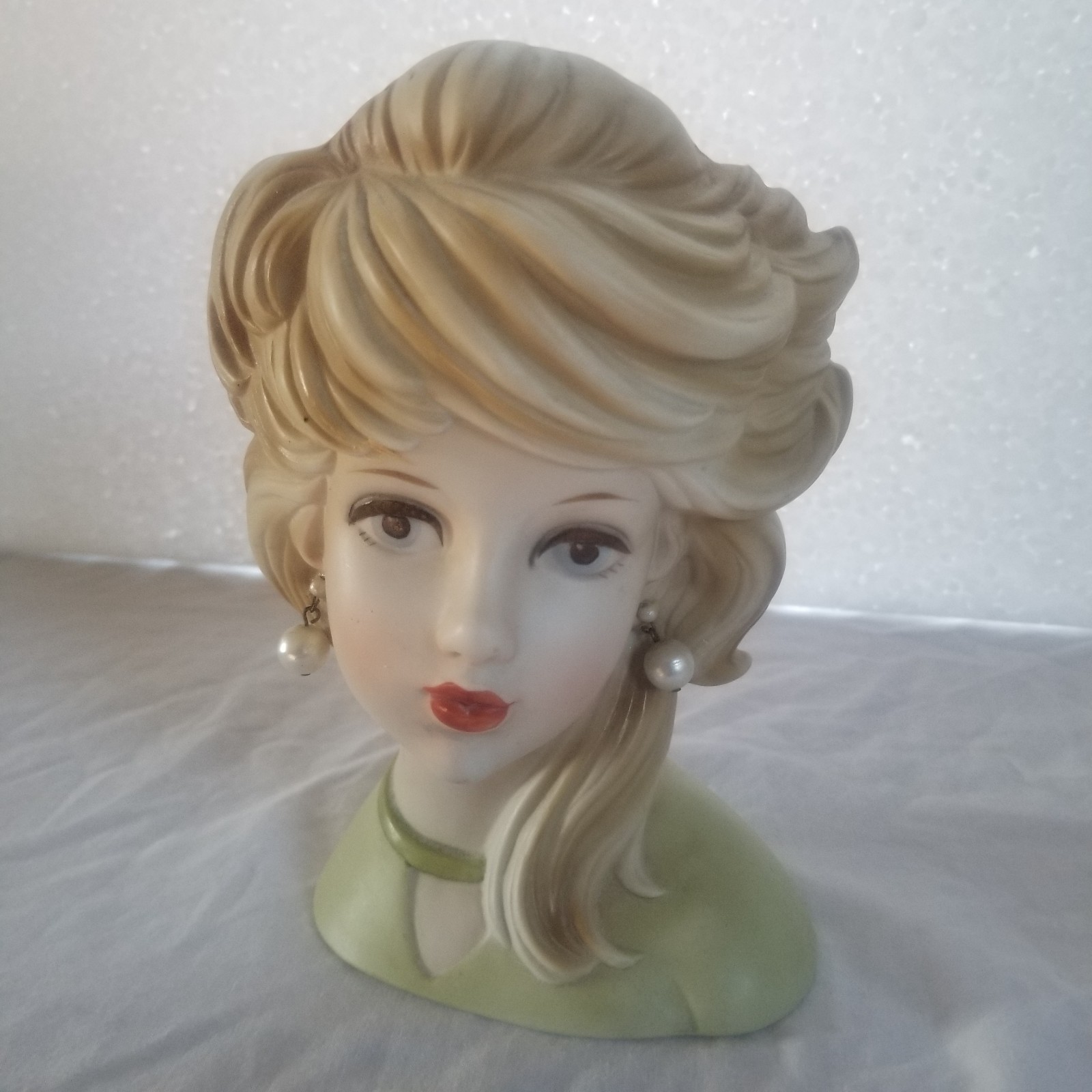 Vintage Young Girl Head 1960s 1950s Napcoware Japan Vase Planter