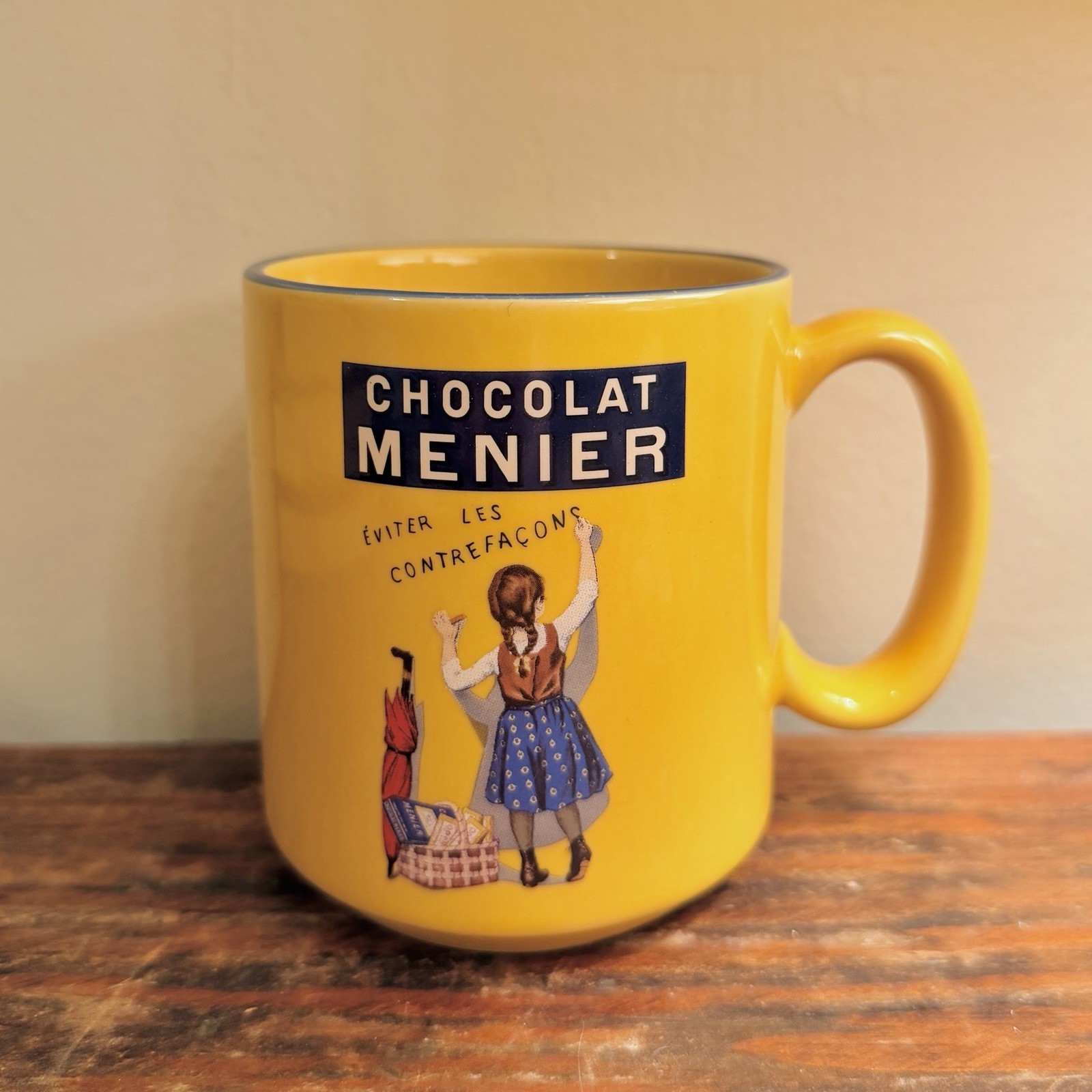 Vintage Chocolat Menier Yellow Coffee Mugs Éviter Les Contrefaçons Nestle