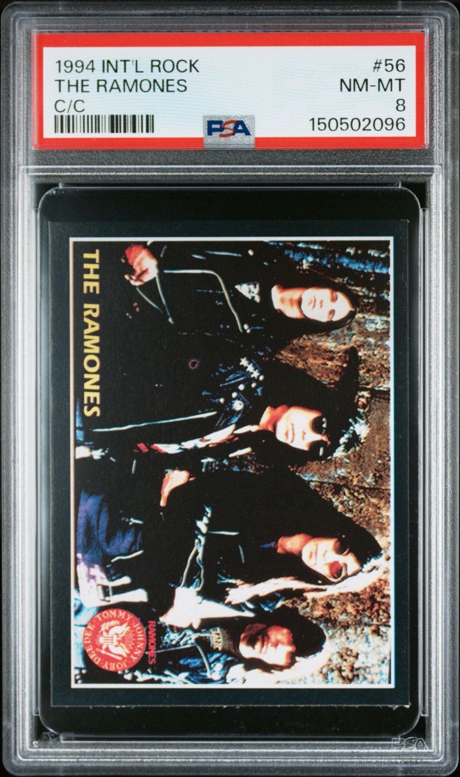 1994 INTERNATIONAL ROCK THE RAMONES #56 PSA 8 POP 1, NONE HIGHER ONLY ONE GRADED