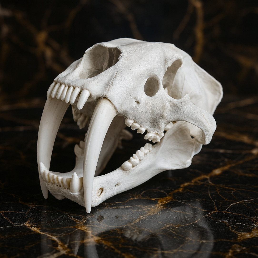 Life-Size Saber-Toothed Tiger Smilodon Skull Replica Model Life-Size Saber-Toothed Tiger Smilodon Skull Replica Model