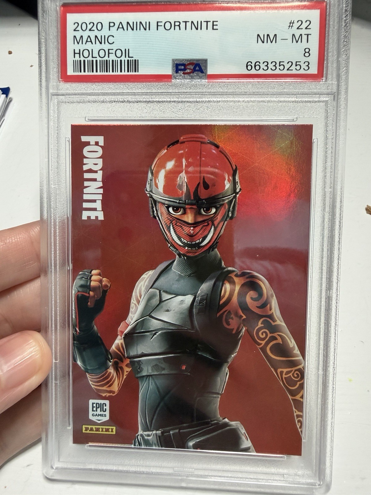 Manic - 2020 Panini Fortnite Series II #22 Holofoil PSA 8