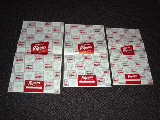 Circa 1954 Ripon Shoes Box Wrappers, Wisconsin – Set of 3