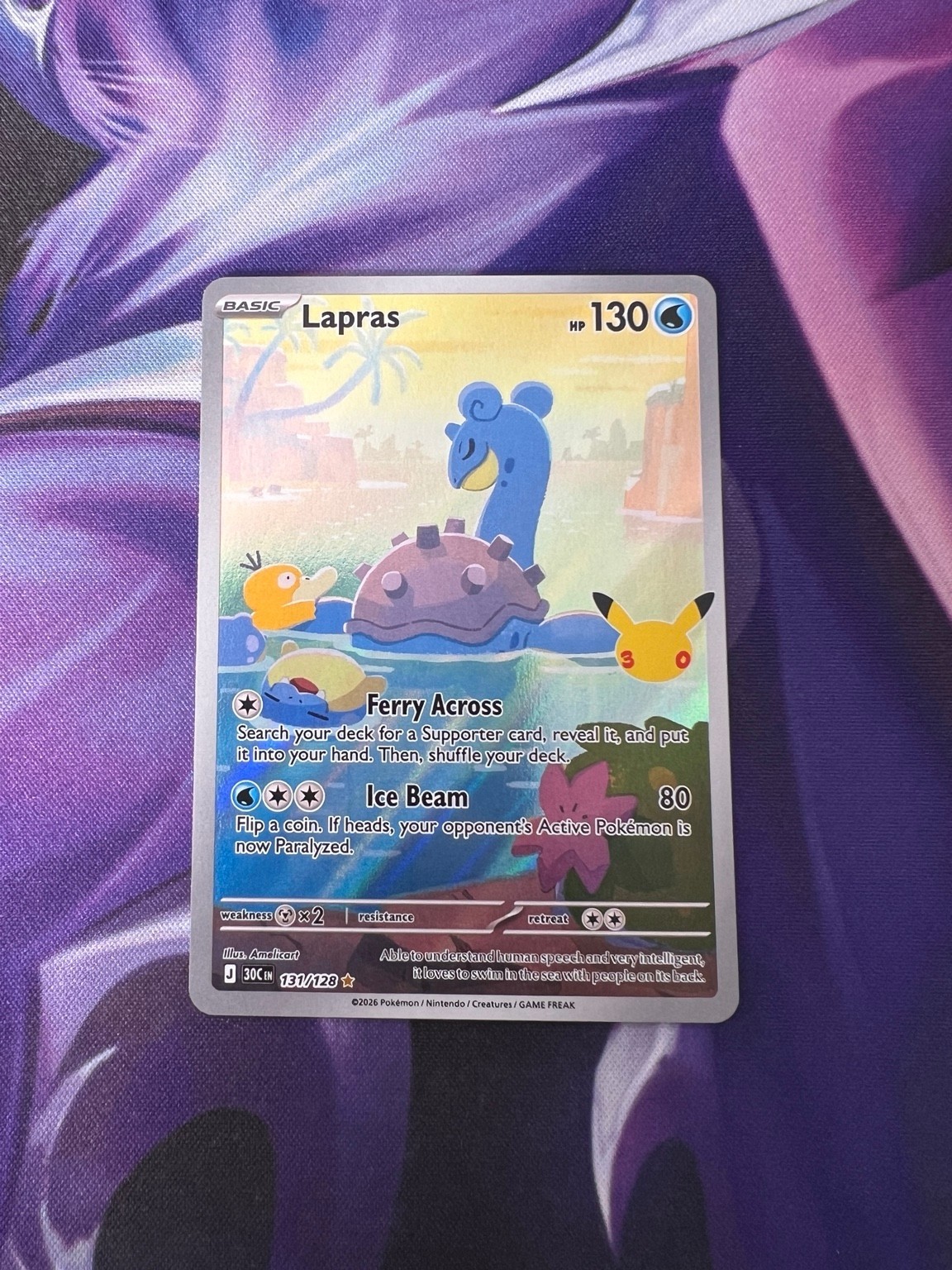 Lapras 131/128 Me: 30th Celebration Holo