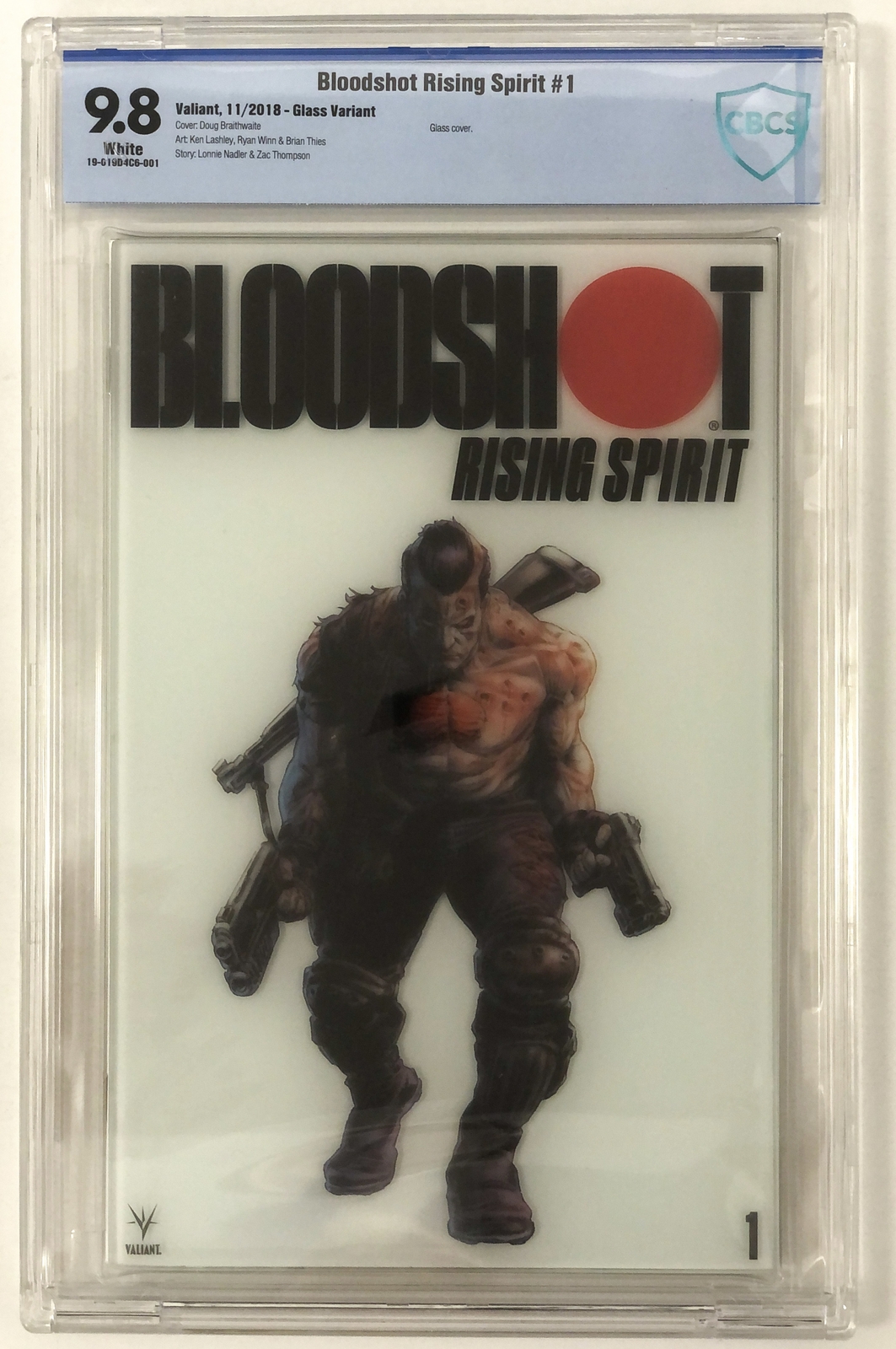Bloodshot Rising Spirit #1 1:250 Braithwaite Glass Variant Valiant CBCS 9.8