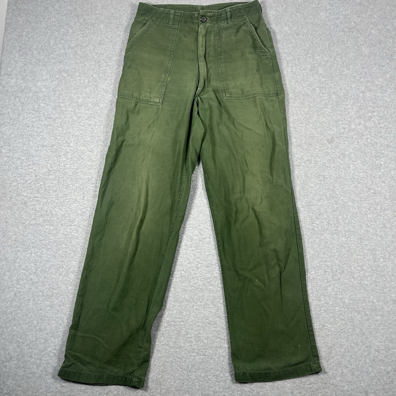 Vintage Vietnam War OG 107 Pants Mens 32x33 (Fit 30x32) 60s Baker Fatigue Zip