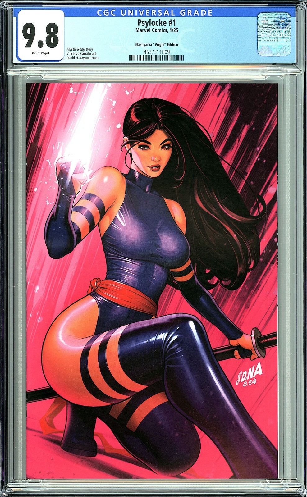 Psylocke #1 - Comics Illuminati David Nakayama Virgin Exclusive - CGC 9.8