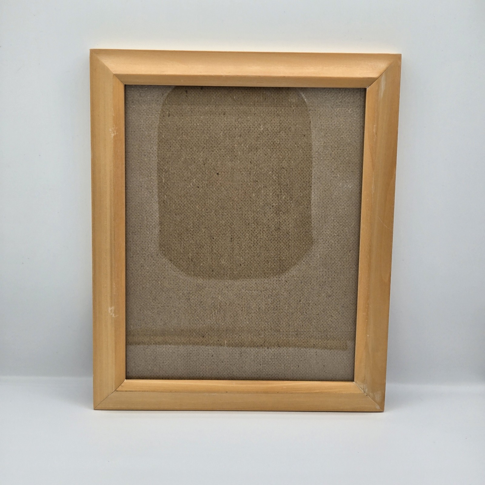 Vtg Solid Oak Handcrafted Deep Profile Wooden Picture Frame Holds 10\