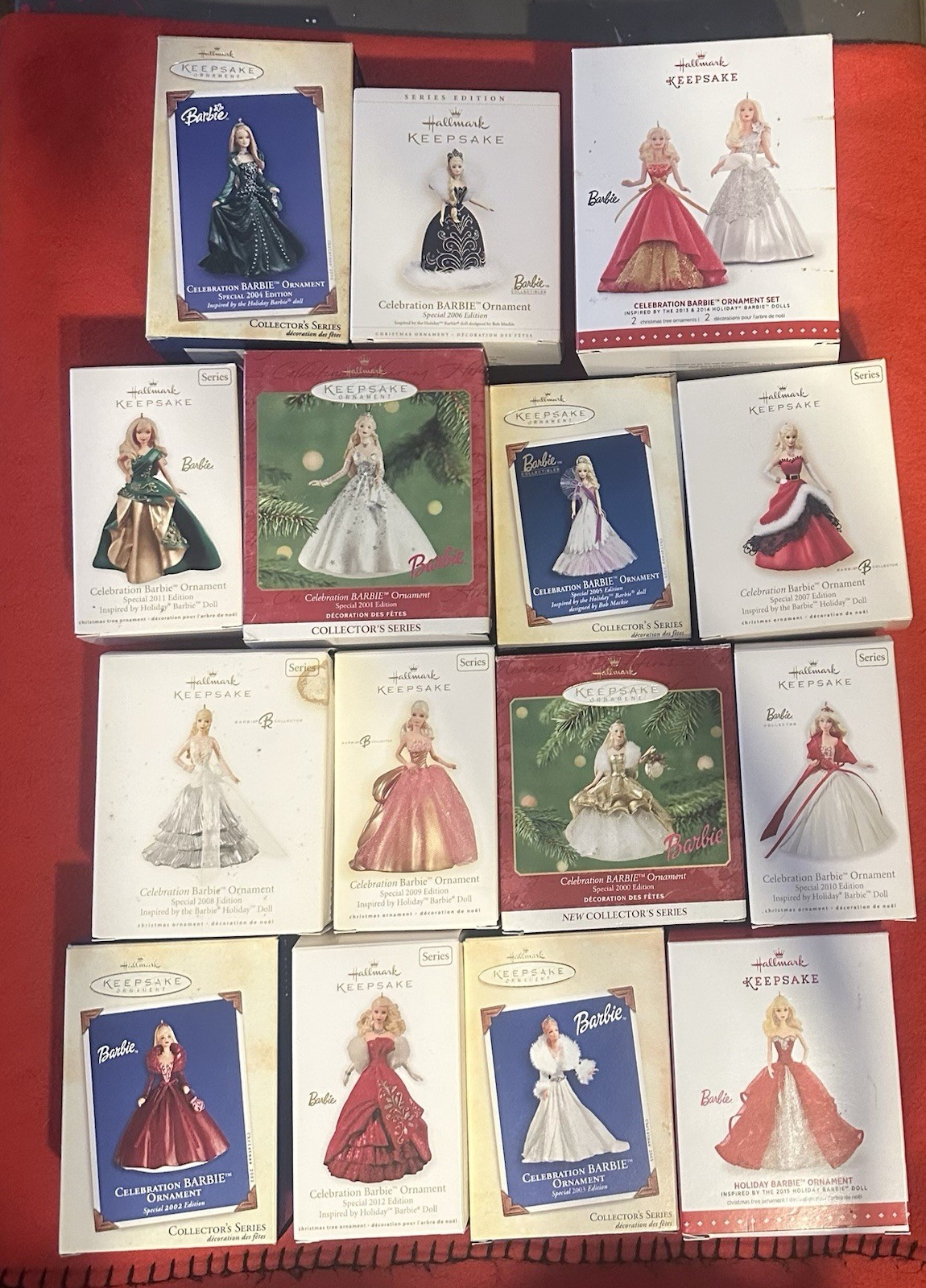 Hallmark Keepsake Holiday Barbie Collector's Series Lot Of 15