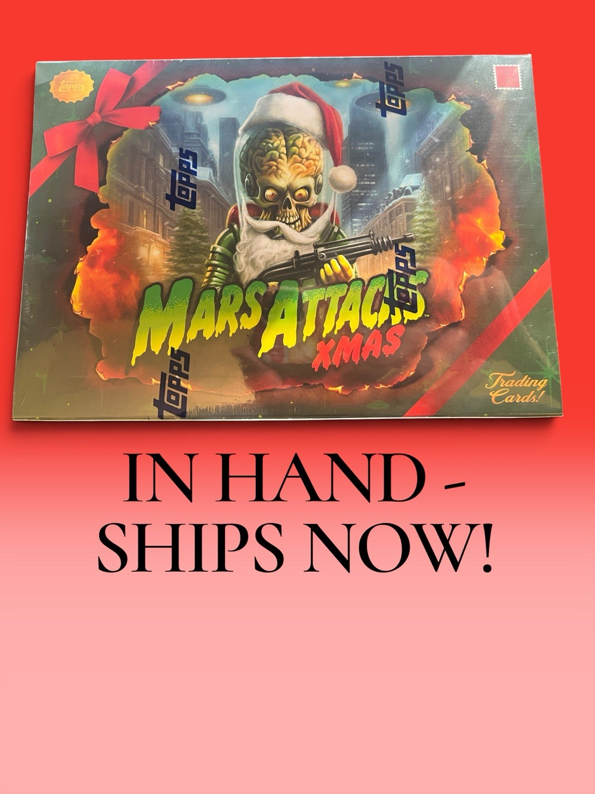 2026 TOPPS MARS ATTACKS CHRISTMAS HOBBY BOX (50 Cards) - IN HAND - SHIPS NOW QTY 2026 TOPPS MARS ATTACKS CHRISTMAS HOBBY BOX (50 Cards) - IN HAND - SHIPS NOW QTY