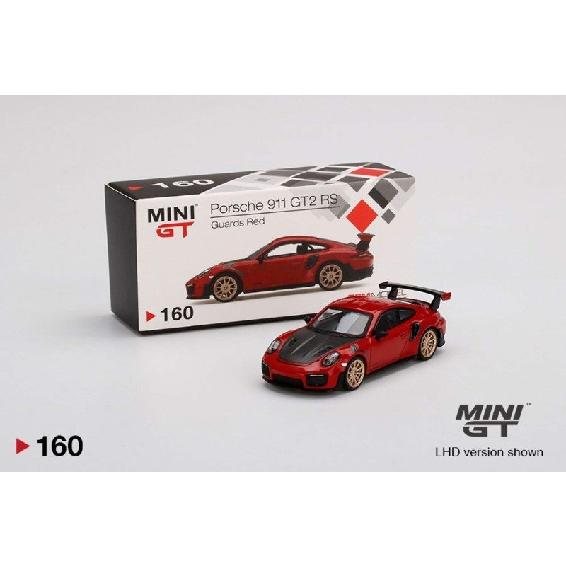 Mini GT Porsche 911 GT2 RS Guards - Red - 1/64 Die-cast Model Car