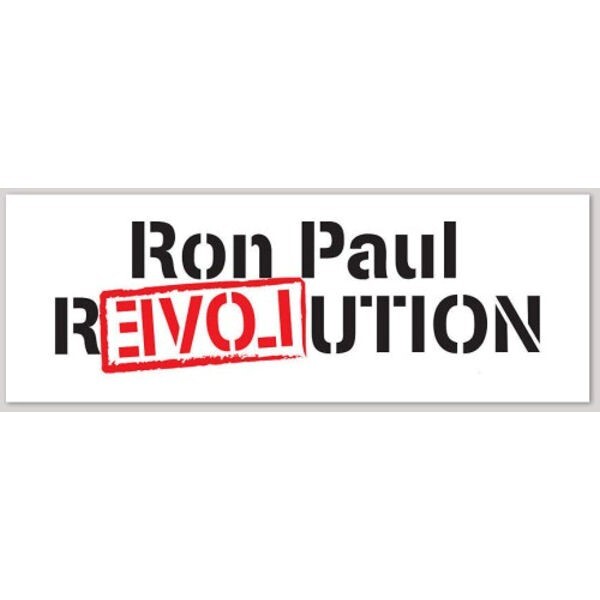 Ron Paul 2012 REVOLUTION For President Replica Campaign Bumper Sticker