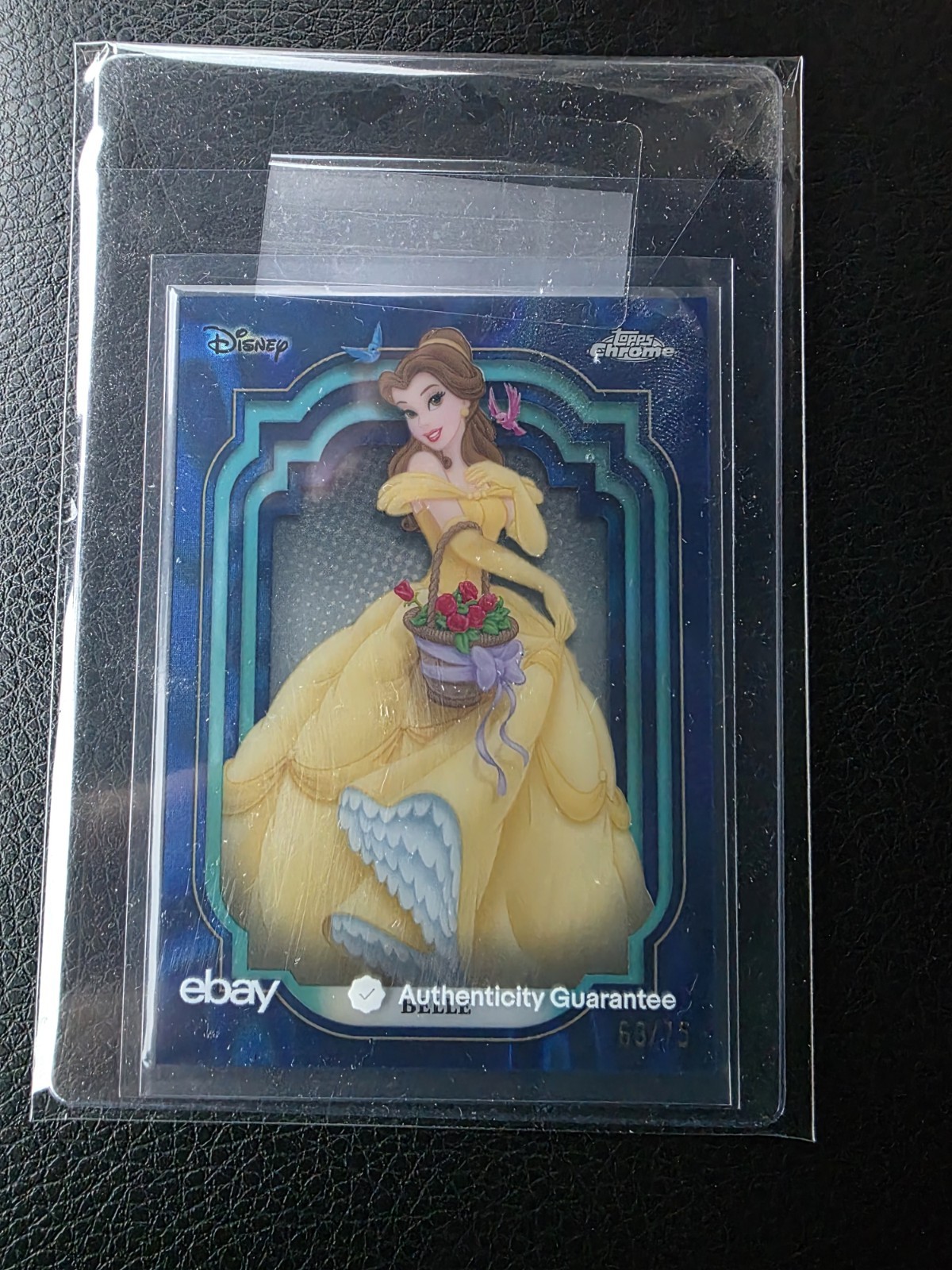 2024 Topps Chrome Disney Belle #49 Dark Blue & Light Blue Lava Refractor /75 