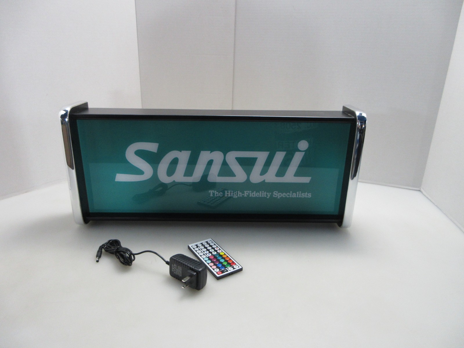 Sansui High Fidelity TealLED Display lighted sign lightbox Wall Hanging Light