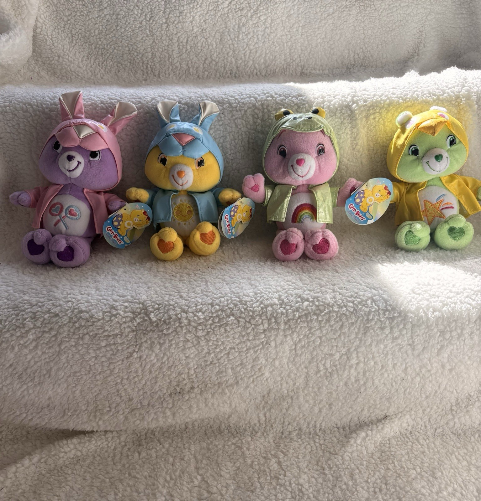 Lot of 4 8in-9in  Care Bears Easter Friends Plush w/ Tags 2007