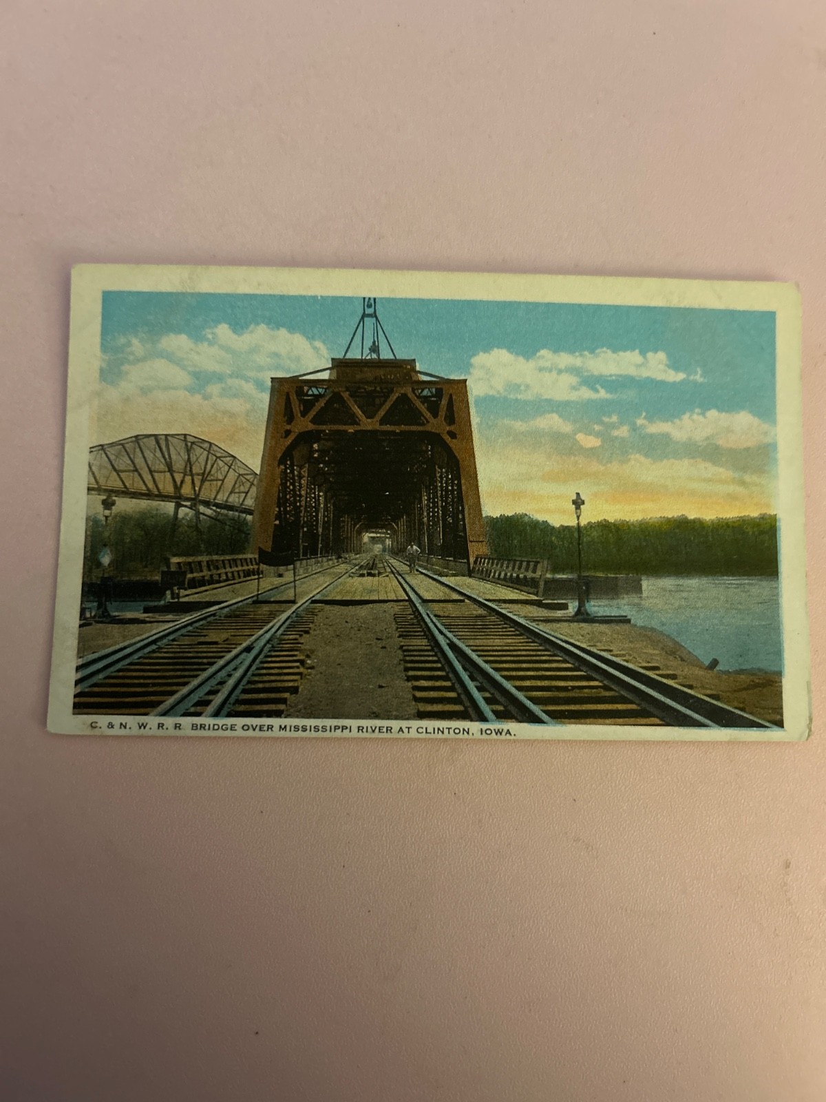 Clinton, Iowa, C&N W R R bridge over Mississippi River